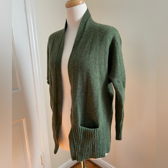 J. Crew Green Wool Cashmere Cardigan - Picture 3 of 6